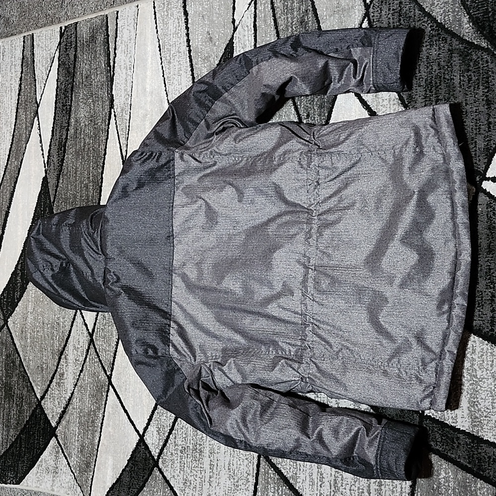 XBLK BY ZEROXPOSUR GRAY & BLACK INSULATED FAUX-FUR HOODIE JACKET COAT - Picture 13 of 16